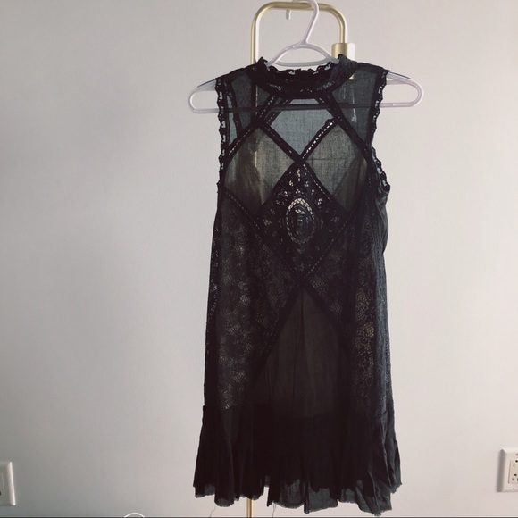 Free People Dresses & Skirts - Free People Lace Black Dress